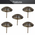 Mromax 10pcs Upholstery Nails Tacks 18 Head Dia Iron Vintage Style Metal Round Thumb Push Pins 1 Height For Furniture