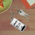 Graphics More Rectangle I Tri D Triathlon Triathlete Swim Bike Run Tried Funny Keychain In Chrome Plated Metal