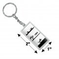 Graphics More Rectangle I Tri D Triathlon Triathlete Swim Bike Run Tried Funny Keychain In Chrome Plated Metal