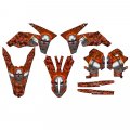 2011-2012 Sx Flaming Gearhead Orange Senge Graphics Base Kit For Ktm 