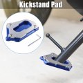 Uxcell 1 Set Aluminum Alloy Motorcycle Kickstand Plate Pad For Bmw R1250gs 2018-2019 Extension Foot Support With Wrench Silver