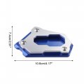 Uxcell 1 Set Aluminum Alloy Motorcycle Kickstand Plate Pad For Bmw R1250gs 2018-2019 Extension Foot Support With Wrench Silver