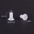 Uxcell M3x6mm Threaded Nylon Screws Phillips Cross Flat Head Machine Bolts 100pcs