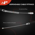 A-premium Rear Passenger Side Parking Brake Cable Assembly Compatible With Ford Models F-150 F150 1999-2003 Heritage 2004