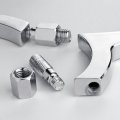 Universal Billet Aluminum Street Sport Motorbike Racing Handlebar End Rear View Multi Angle Adjustable Blindsight Convex Chrome