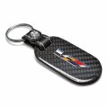 Ipick Image For Cadillac V Logo Real Black Carbon Fiber Tag Style Key Chain Keychain Official Licensed
