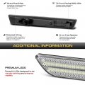 Vipmotoz White Led Strip Side Marker Light Rear Fender Parking Lamp For 2015-2023 Compatible With Dodge Challenger Chrome