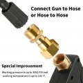 Hoypeyfiy Pressure Washer Swivel Joint Metric M22 14mm Thread 3000 Psi Kink Free Gun To Hose Fitting