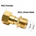 Hoypeyfiy Pressure Washer Swivel Joint Metric M22 14mm Thread 3000 Psi Kink Free Gun To Hose Fitting