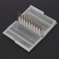Carbide End Mill 10pcs Coated 0 8mm3 17mm Engraving High Hardness Wear Nose Bits Cutter 1 8 Shank Milling For Plastics Hard 