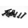 Uxcell M8 X 50mm Metric Hex Socket Countersunk Head Screw Bolts Black 10pcs