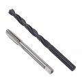 Uxcell Metric Tap And Drill Bit Set M8 X 1 5 Thread 6 5mm Black Oxide Twist Straight Flute Tapping Threading Repair Tool Kit
