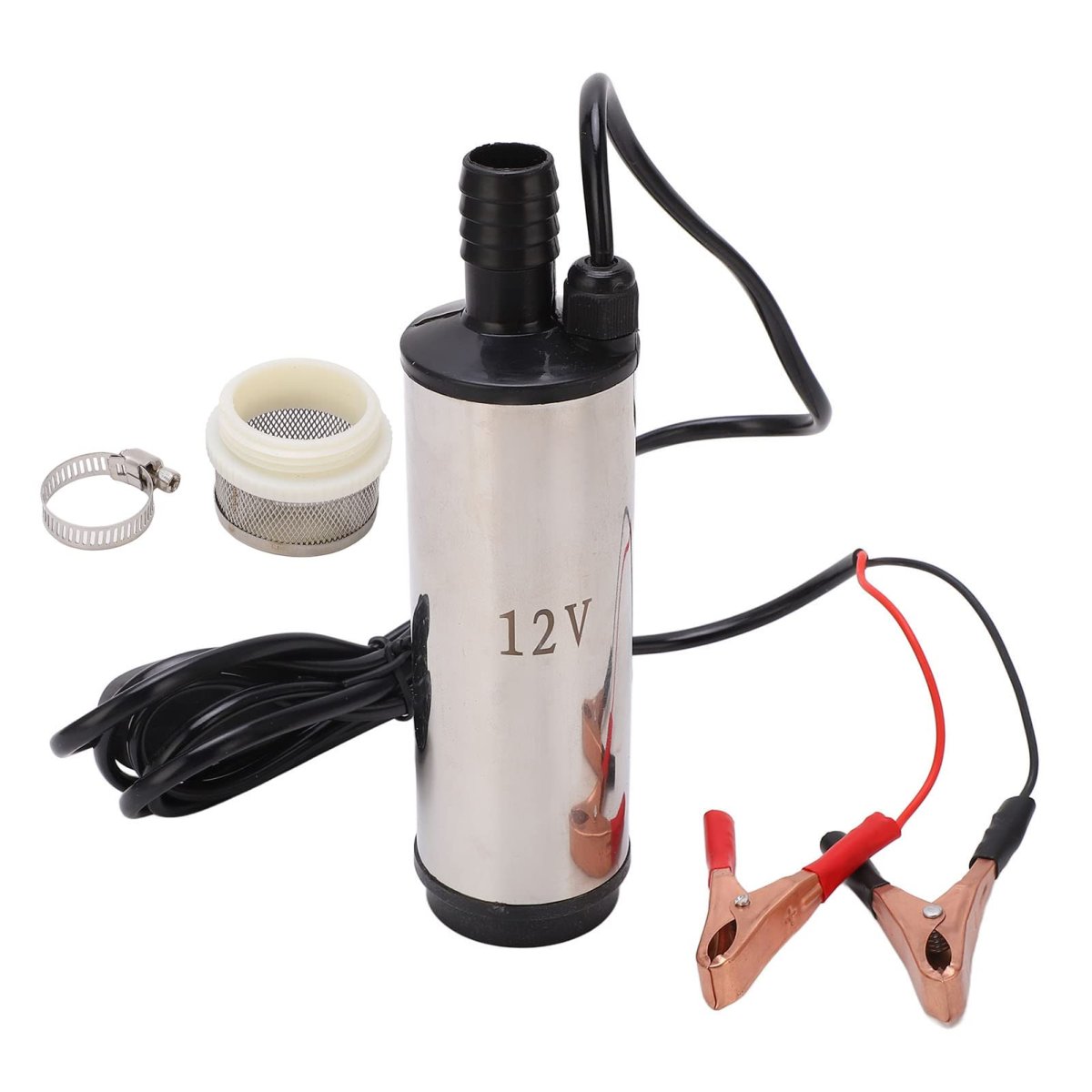 12v Fuel Transfer Pump 45 To 50l Min Flow Rate Metal Refueling With Filter 8 Ft Lift And 5 Suction For Kerosene