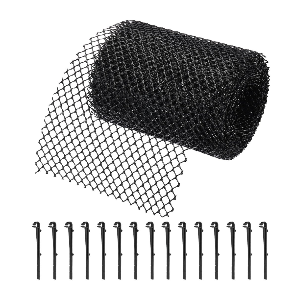 Plastic Gutter Guard Mesh Roll 19 7ft X 5 91 Inch Guards Leaf Protector With 15pcs Black Clips From Leaves Twigs Branches