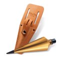Sitepro 18 Oz Brass Plumb Bob With Leather Sheath 15-018s 