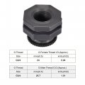 Uxcell Pvc Bulkhead Tank Adapter With Plug Fitting G3 4 Thread For Rain Buckets Water Tanks Ponds 1 Set
