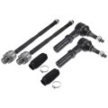 6pcs Front Inner Outer Tie Rod Ends Kit Suspension Steering End For Dodge Ram 1500 2006-2008 Rwd 2500 03-10 Drag Link No 