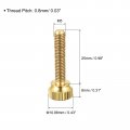 Uxcell 10pcs Knurled Thumb Screws M5x25mm Brass Shoulder Bolts Stepped Grip Knobs Fasteners For Pc Electronic Mechanical