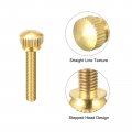 Uxcell 10pcs Knurled Thumb Screws M5x25mm Brass Shoulder Bolts Stepped Grip Knobs Fasteners For Pc Electronic Mechanical