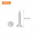 Uxcell 40pcs Flat Head Torx Screws M3 X 16mm 304 Stainless Steel Countersunk Self Tapping Anti-theft Wood Tamper Resistant Fit