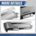 Non Parking Sensor Hole Rear Bumper End Caps Cover Compatible With Ford F-150 2015-2020 Passenger Right Side Polished Chrome