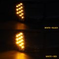 Partsam Pair Headlight Bezel With Amber Led Turn Signal Light 3 Wire Compatible 1989-2002 Freightliner Fld Truck Replacement