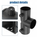 X Autohaux 60mm Car Heater Warm 3 Way Air Ducting Elbow Pipe T Shape Outlet Connector Black Nylon