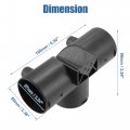 X Autohaux 60mm Car Heater Warm 3 Way Air Ducting Elbow Pipe T Shape Outlet Connector Black Nylon