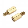 Uxcell M4 Hex Brass Standoff Spacer 10mm 6mm Male-female Threaded Pillar Screw Nut Kit For Pcb Motherboard Computer Circuit