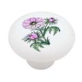 Pink Blossoms Decorative High Gloss Ceramic Drawer Knob 