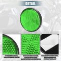 10 Pcs Round Stick-on Safety Spoke Reflective Self Adhesive Reflector For Gate Posts Cars Trailer Motorcycle Trucks Boat