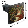 Christmas Holiday Deck The Halls Santa Holly Tow Trailer Hitch Cover Plug Insert