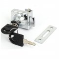 Uxcell Furniture Cabinet Showcase 38mmx36mmx32mm Glass Door Lock Locker Silver Tone