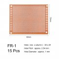 Uxcell 7x9cm Single Sided Universal Paper Printed Circuit Board For Diy Soldering Brown 15pcs