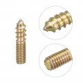 Uxcell M6x25mm Hanger Bolts 20pcs Double Ended Thread Dowel Screws For Wood Furniture