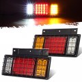 Partsam 2pcs Led Truck Trailer Tail Lights Bar Kit 40 W Iron Net Protection Replacement For Series Compatible With Isuzu Elf 
