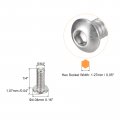 Uxcell 2-56x1 4 Button Head Socket Cap Screws 50pcs 304 Stainless Steel Fasteners Hex Bolts Full Thread Drive