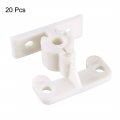 Uxcell Furniture Cabinet Door Plastic Friction Catch Non-adjustable Abs White 20pcs