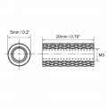 Uxcell M3x20mm Aluminum Standoff With Mesh Texture Column Spacer For Rc Airplane Fpv Quadcopter Cnc Silver 6pcs
