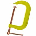 Bessey Cdf406chv Drop Forged 6 Capacity X 4 1 8 Throat Depth High Visibility Yellow Frame Copper Plated Alloy Steel Spindle 