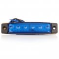 6led Side Marker Light 5pcs Blue Trailer Lamp Stop Turn Tail Fit For Boats Van Truck Pickups 12v Waterproof Signal