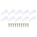 50pcs Glass Retainer Clips Plastic Cabinet Door Panel Clip Mirror Holder With Screws For 4-5mm 16 -0 2 White 
