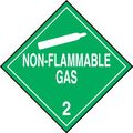 Accuform Signs Mpl201vs50 Adhesive Vinyl Hazard Class Dot Placard Legend Non-flammable Gas 2 With Graphic 10-3 4 Width X Length 