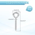 200pcs Screw Hooks Eyes M1x12mm 304 Stainless Steel Small Bolts Self Tapping Eye Closed-end For Diy Handwork Wooden Clay