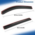 Window Visors Shade Sun Rain Guard For Honda Pilot 2016 To 2022 Black Abs Plastic Vehicle Wind Deflectors 4 Piece Set