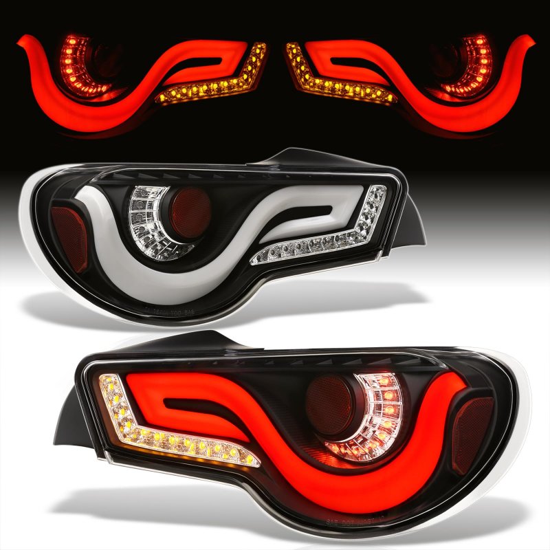 Led Streak Tail Lights Pair For Frs Brz Black