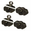 A15123000ux0676 Antique Style Wooden Case Chest Box Clasp Hasp Latch 2 Sets 