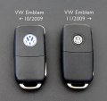 Originaleuro Gold Car Remote Flip Key Cover Case Skin Shell Cap Fob Protection Abs For Vw -2009