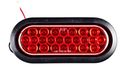 6 Inch Oval 24 Led Stop Turn Reverse Backup Tail Truck Light Kit- White 2 Red 