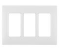 Leviton Rewp3-ww Renu Three-gang Screwless Snap-on Wallplate White On 